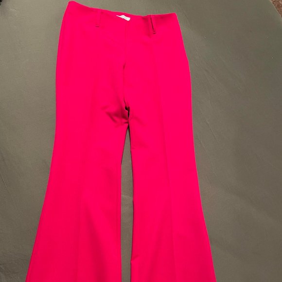 NWT S 4 Italian Handmade MOTEL Trouser Pant Fuchsia Pink Bootcut Relaxed leg Re - Picture 4 of 10